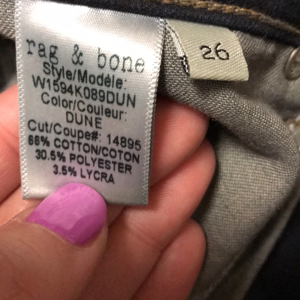 Rag & Bone Crop Raw Hem Flare Denim in Dune 26 - Picture 4 of 7